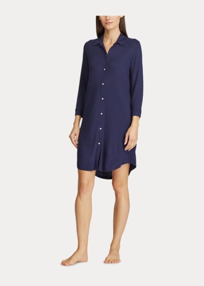 Camisa De Dormir Ralph Lauren Mujer Azules - Short - LZCDV0159